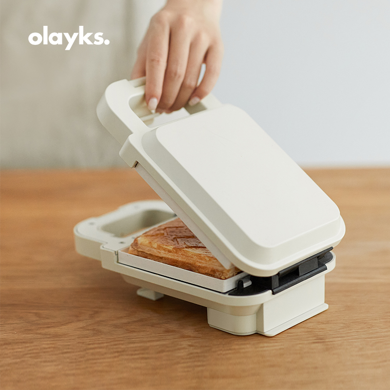 olayks三明治机 早餐机神器家用多功能小型华夫饼烤面包机 Edog