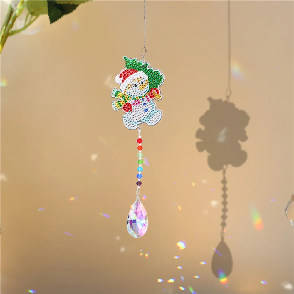 DIY Diamond Painting Sun Catcher - Snowman
