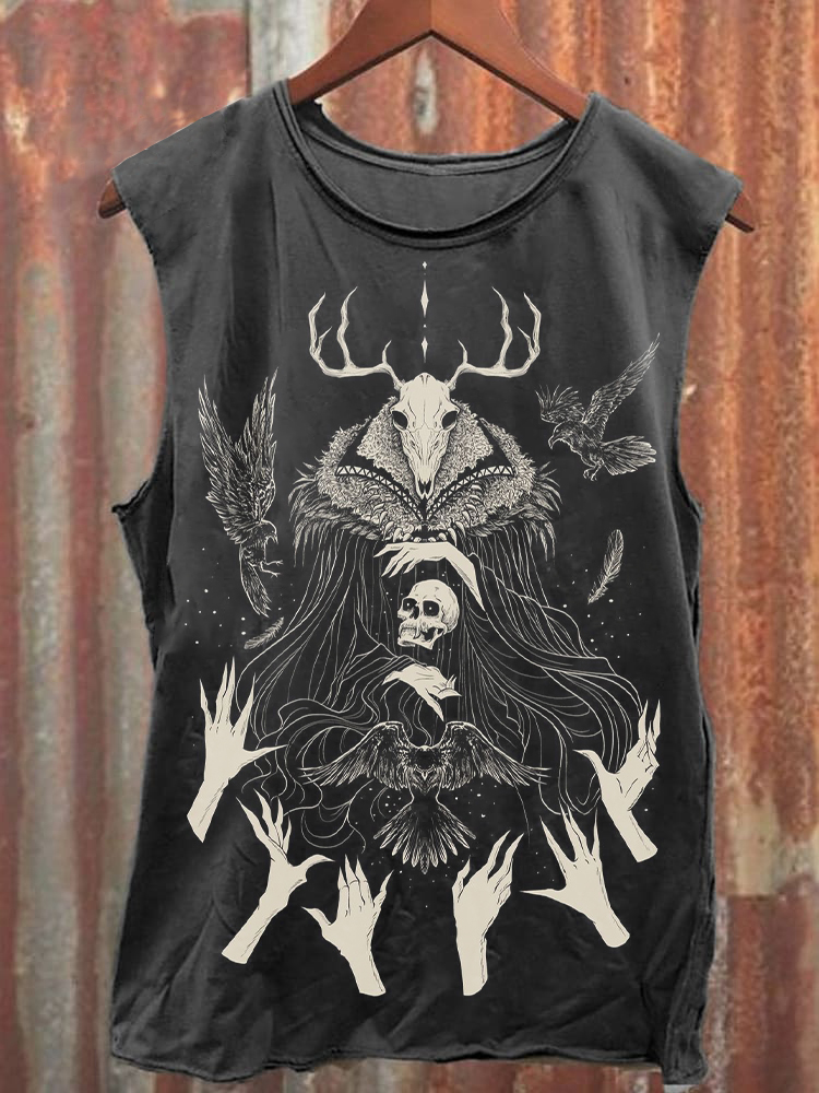 Vintage Horror Print Vest / Rvogue / Rvogue