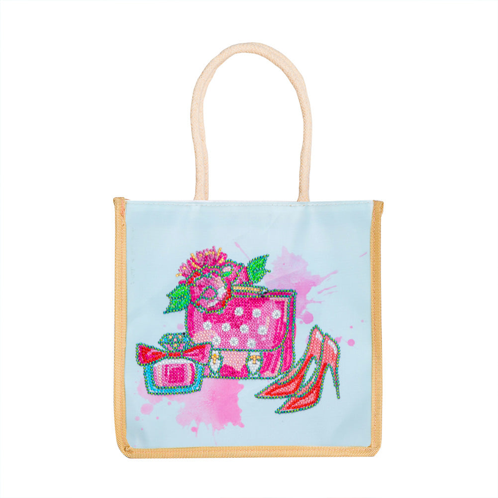 5D Diamond Painting Handbag DIY Eco-friendly Linen Shopping Storage Bags gbfke