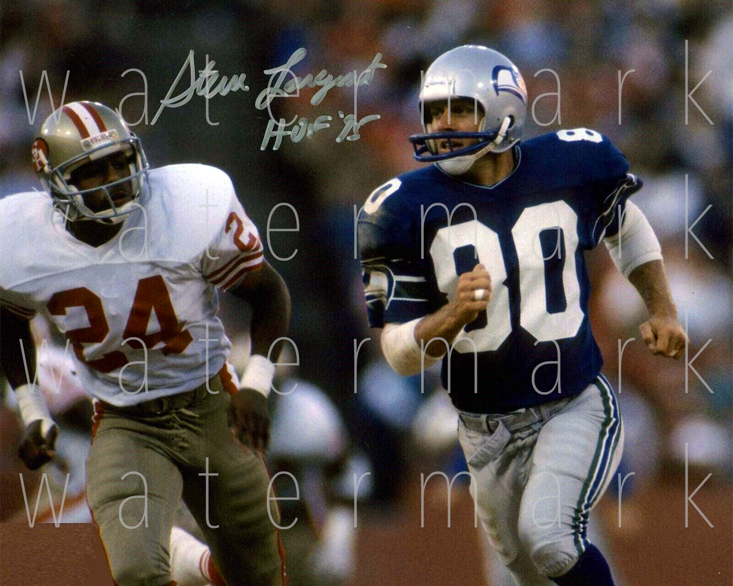 Steve Largent Seahawks signed 8X10 Photo Poster painting picture poster autograph RP