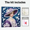 uk.everydayedeals DIY Pearl Painting With Frame - Handmade Self-Adhesive Pearls - Lady(25*25cm)