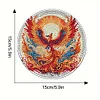 4Pcs Wooden Phoenix DIY Diamond Painting Placemats with Holder for Home Decor