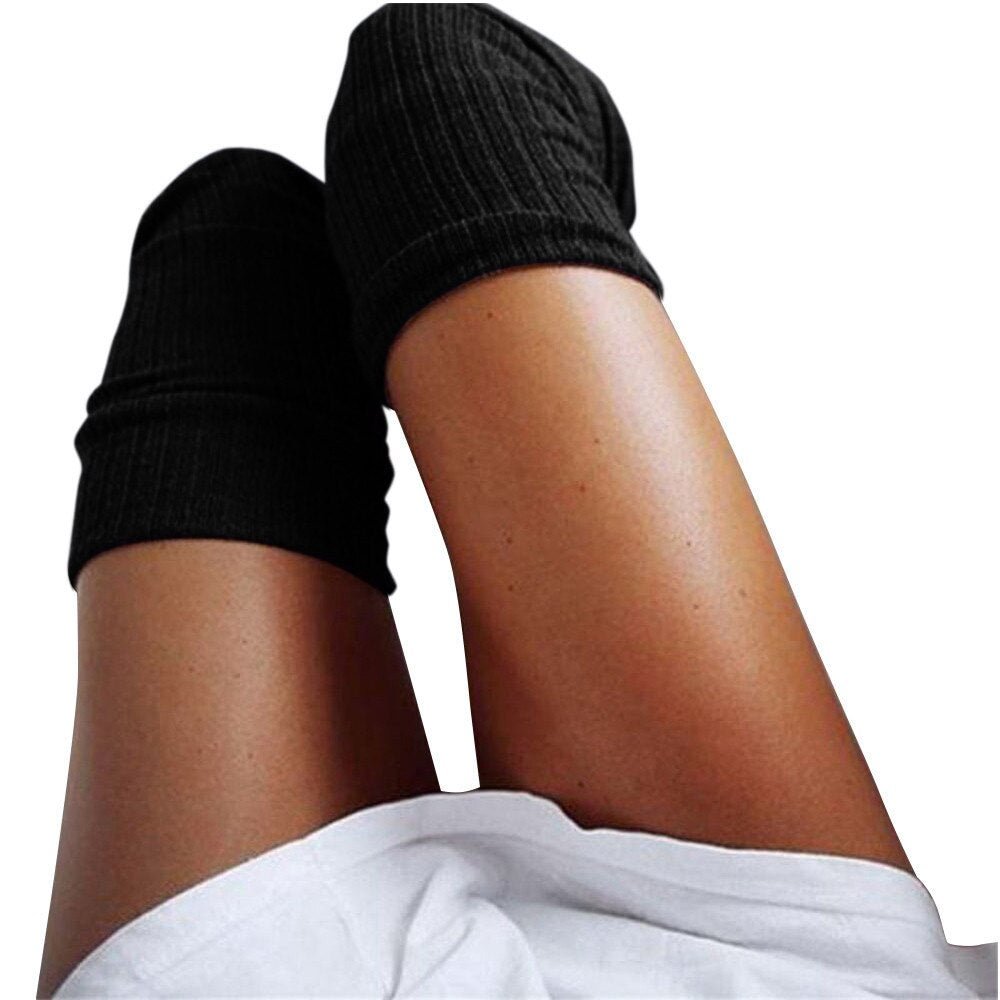 Sexy Warm Long Cotton Stocking Over Knee Stocking Women Winter Knee High Thigh Knitted Stockings for Ladies Over The Knee Socks
