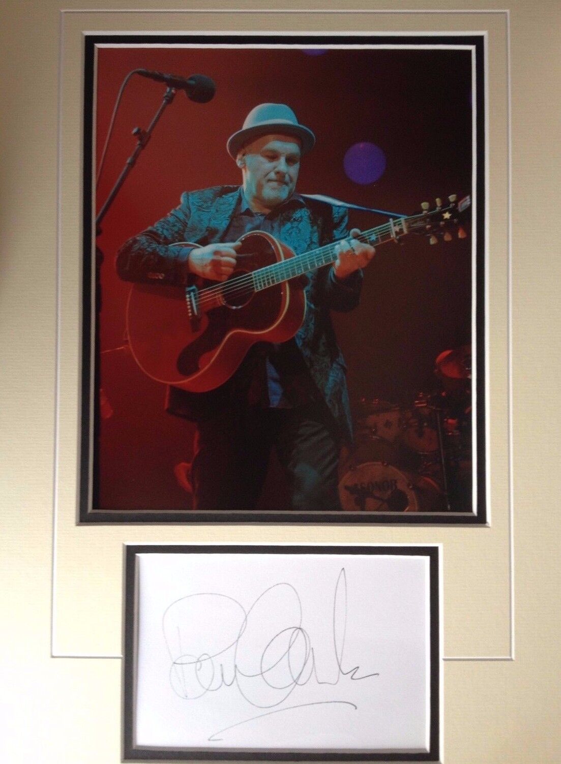 PAUL CARRACK - CHART TOPPING SINGER - EXCELLENT SIGNED IN CONCERT Photo Poster painting DISPLAY