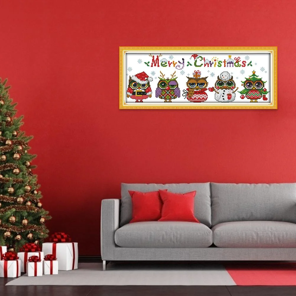 14ct Stamped Cross Stitch - Christmas Bird(48*18cm)