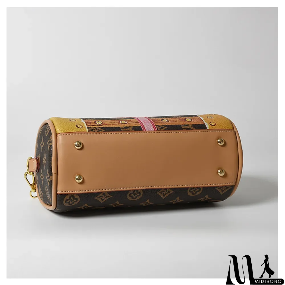 MidiSono - High-end Vintage Print All-match Chain Shoulder Messenger Bag