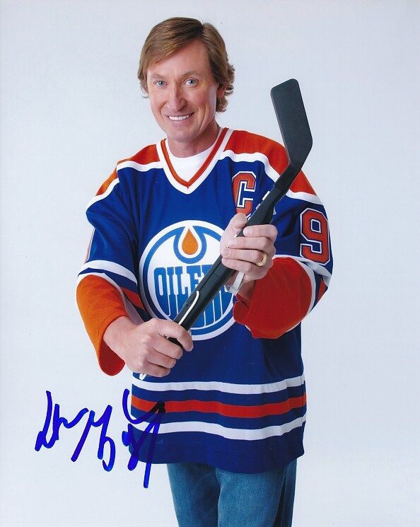 WAYNE GRETZKY signed autographed NHL EDMONTON OILERS Photo Poster painting