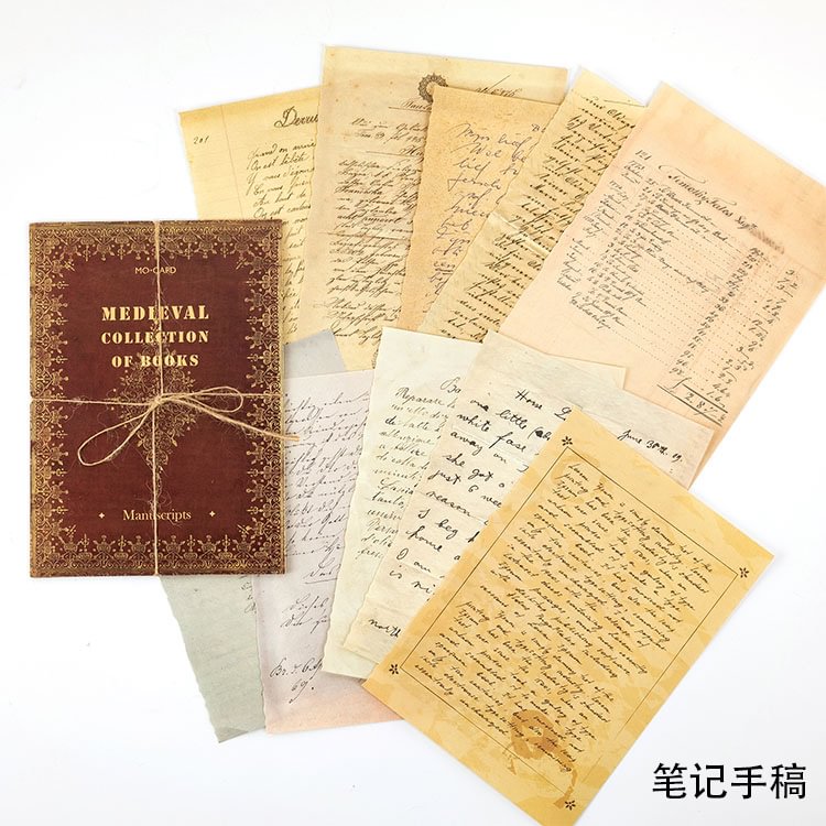 JOURNALSAY 10 Sheets Retro Simulation Pattern Book Memo Pad No Sticky
