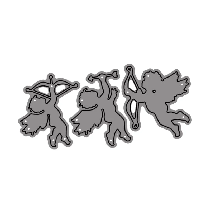 3pcs Metal cutting die cut mold Cupid Archery Wedding blessing for scrapbooking paper photo album craft template mold 2021