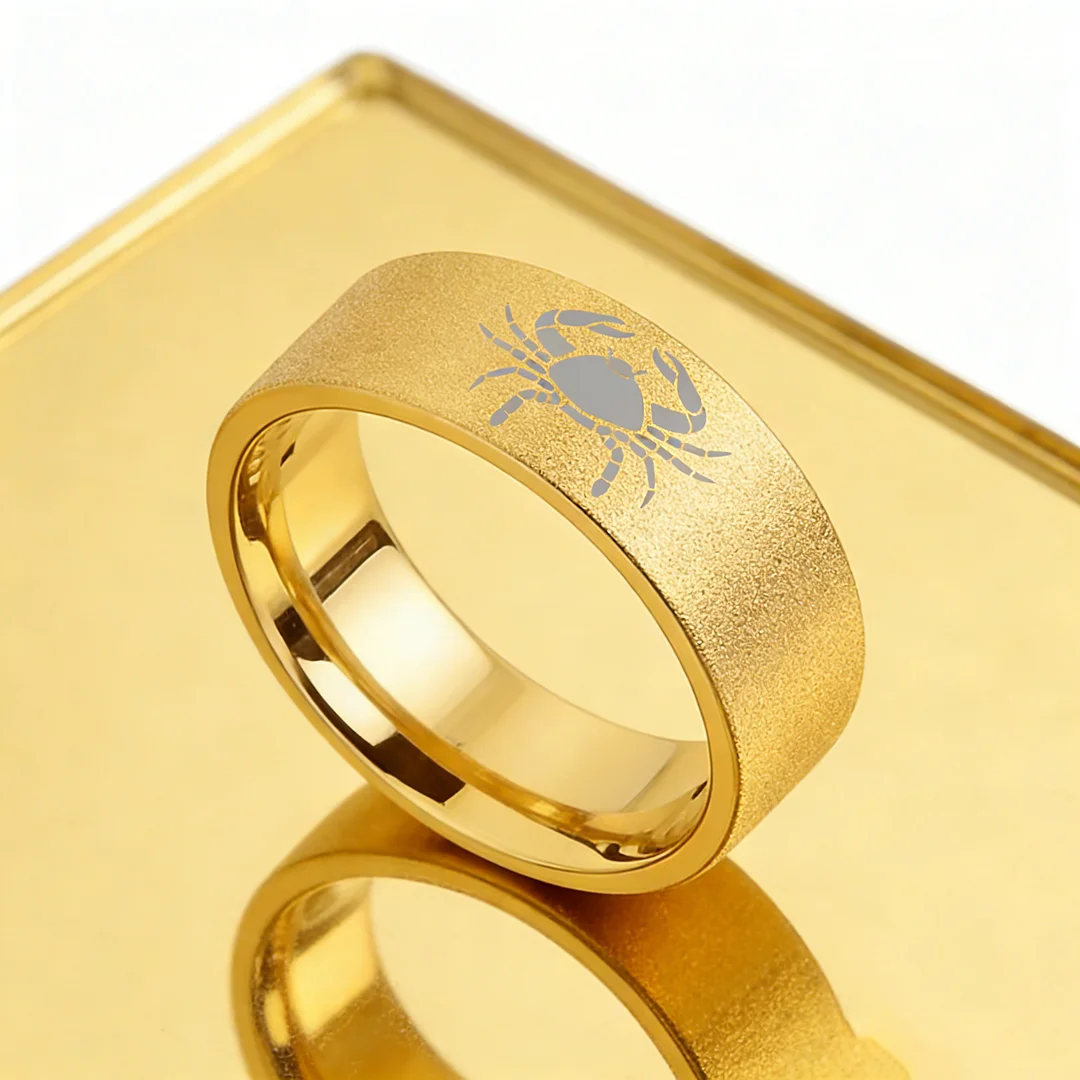 Wedding Fashion Cancer Tungsten Rings and Flat Gold Band Edge Comfort Fit for Men and Women 4MM 6MM 8MM