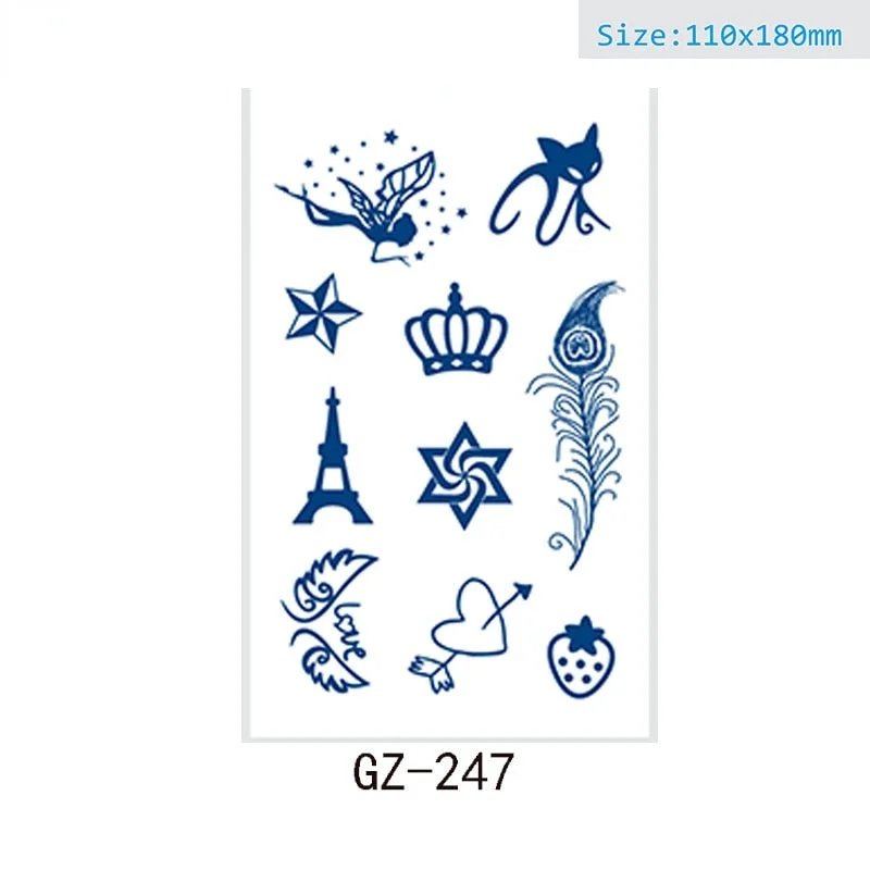 Juice tattoo stickers Net celebrity tattoo stickers lasts 15 days Herbal semi-permanent tattoo stickers