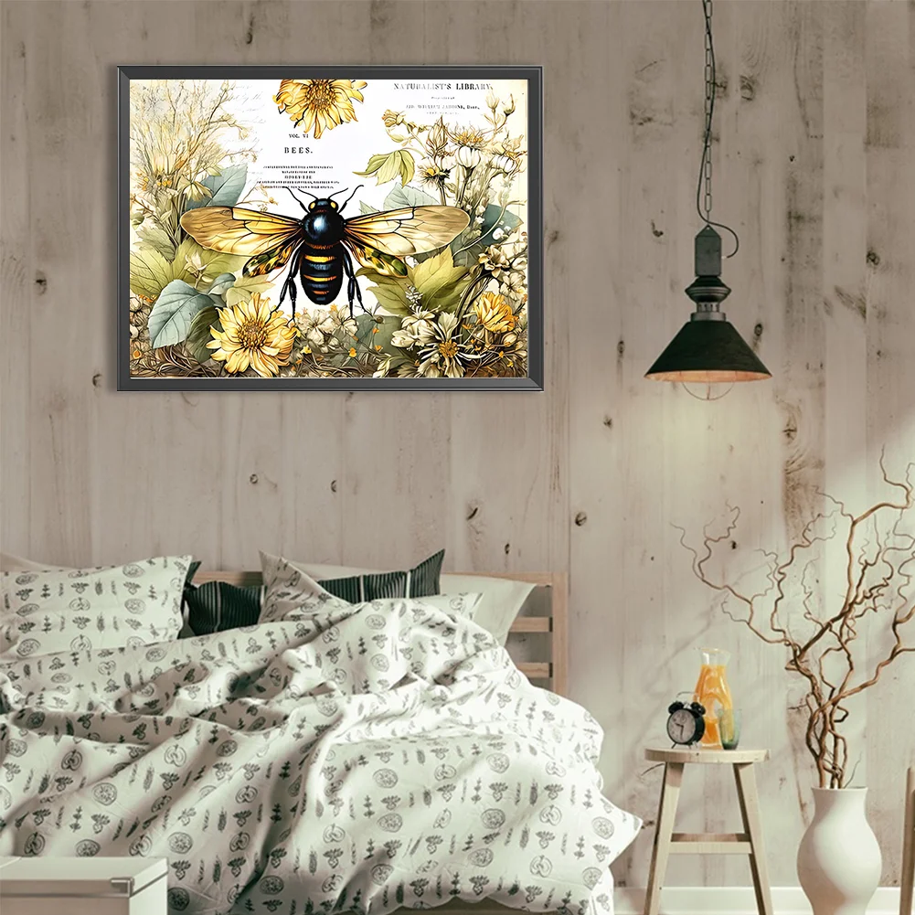 Diamond Painting - Full Round Drill - Bee(Canvas|40*30cm)