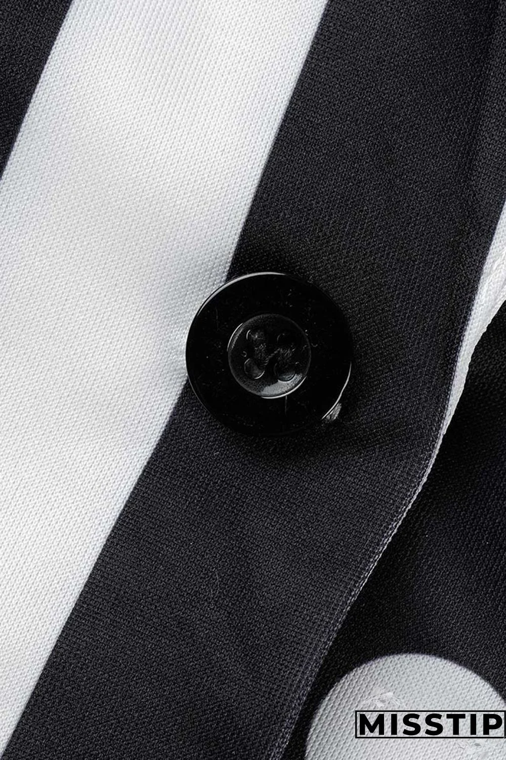 Black And White Fashion Casual Print Patchwork Turndown Collar Outerwear