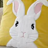 Easter Bunny Faux Fur Pillow Case 45x45cm Plush Rabbit Pillowcase for Home Decor