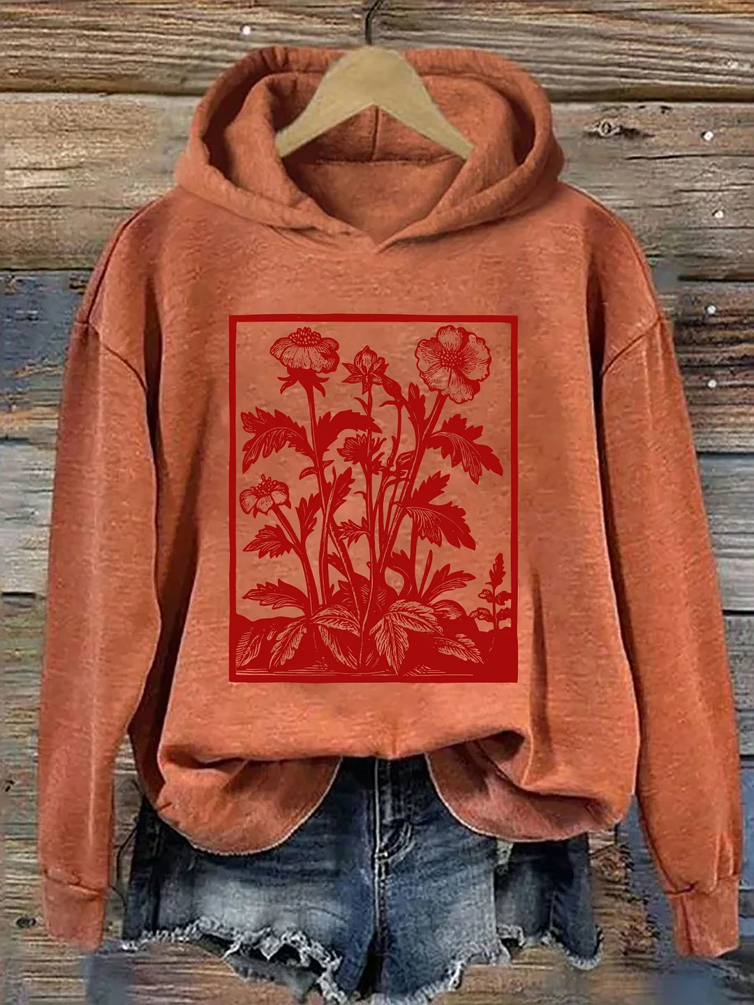 Vintage Wildflowers Graphic Hoodie