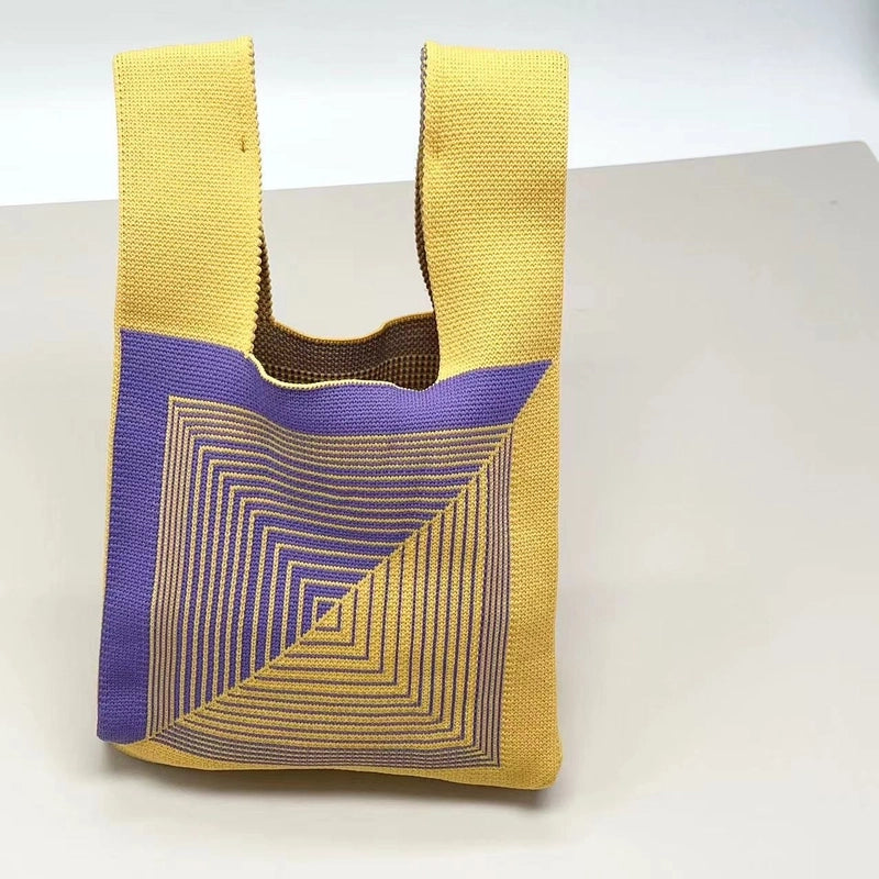 Gift Packaging Handbag Casual Knitted Handbag Woven Bag Multi-pattern Style Knitted Bag For Women