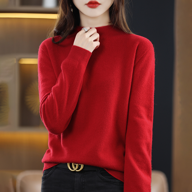 Cashmere Sweater Half Turtleneck Pullover Autumn /Winter Cashmere Sweater Women Casual Knitted Tops Female | Launchpadint