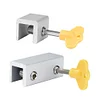 Door Window Lock Restrictor Adjustable Garage Frame Lock Alloy for Kids Pet Home