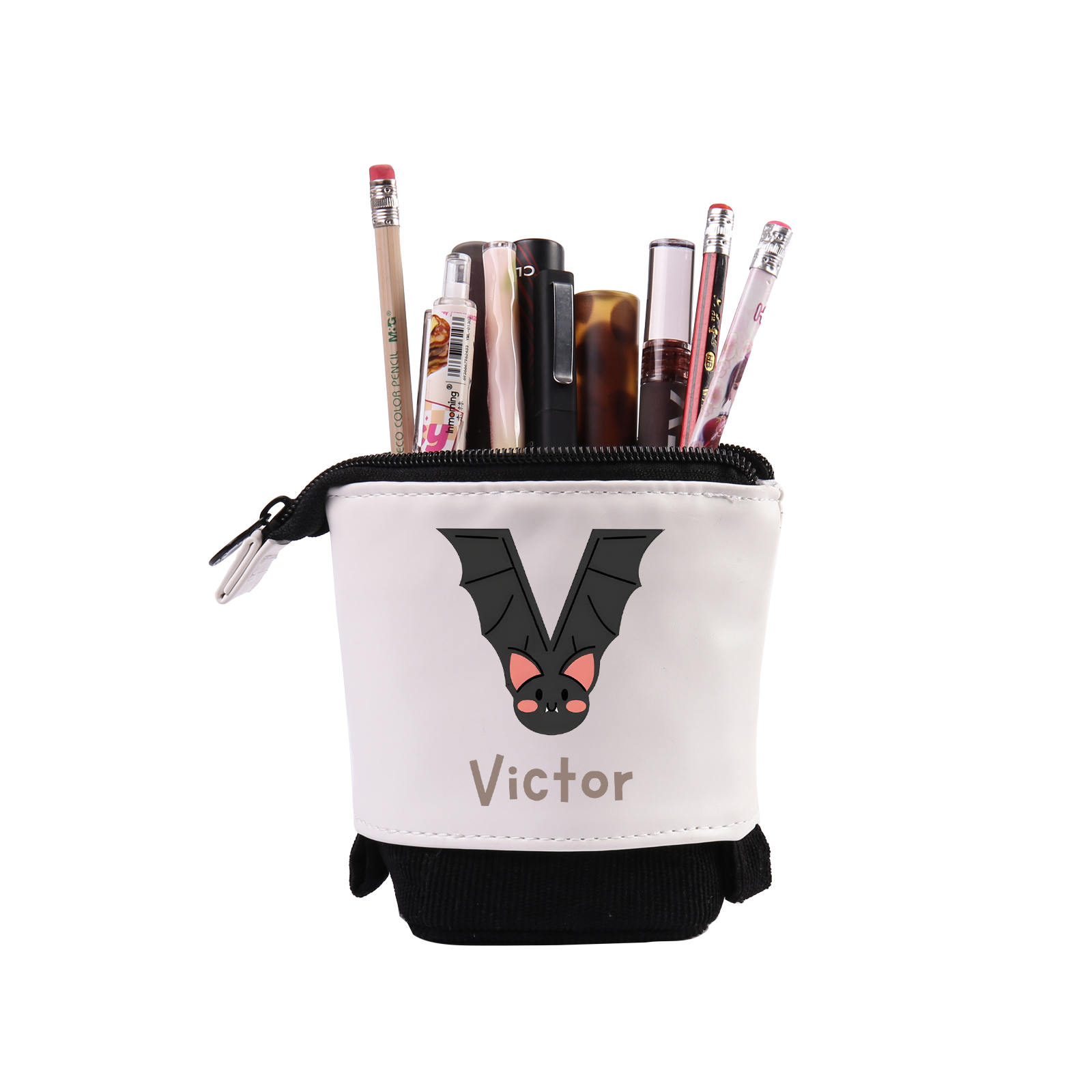 Personalised Pencil Case Custom Name & Letter Animals Pen Pouch Back To School Gift for Kids-Jessemade AU