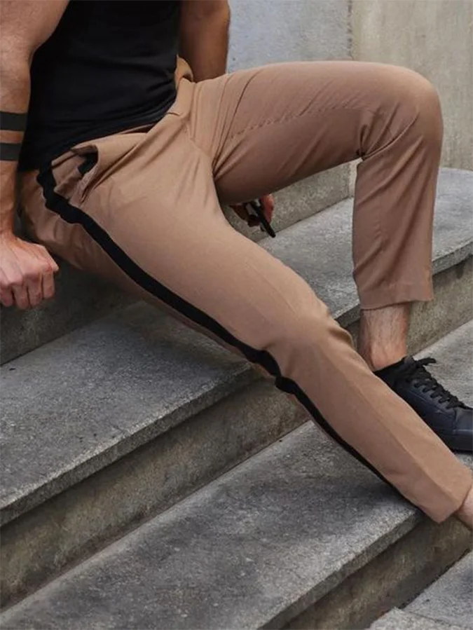 Men's Colorblock Casual Pants