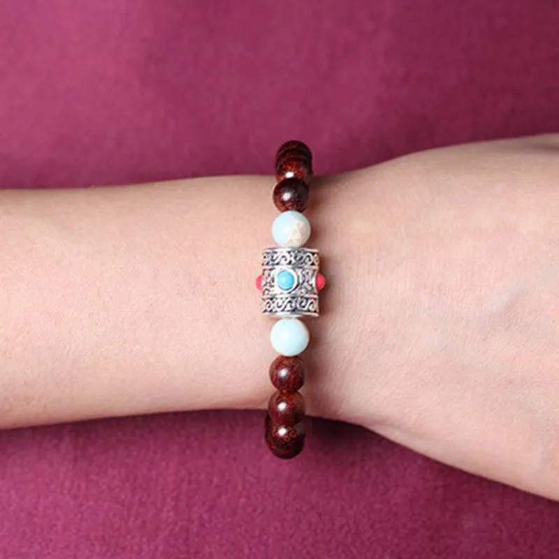 Tibetan Small Leaf Red Sandalwood Balance Bracelet