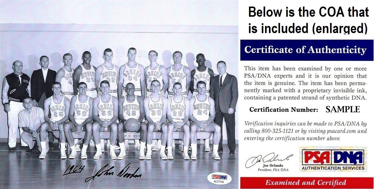 John Wooden Signed UCLA Bruins 8x10 inch Photo Poster painting - Deceased 2010 - PSA/DNA COA