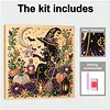 Halloween Bead Art DIY Pearl Painting Kit with Frame 20x20cm(witch)
