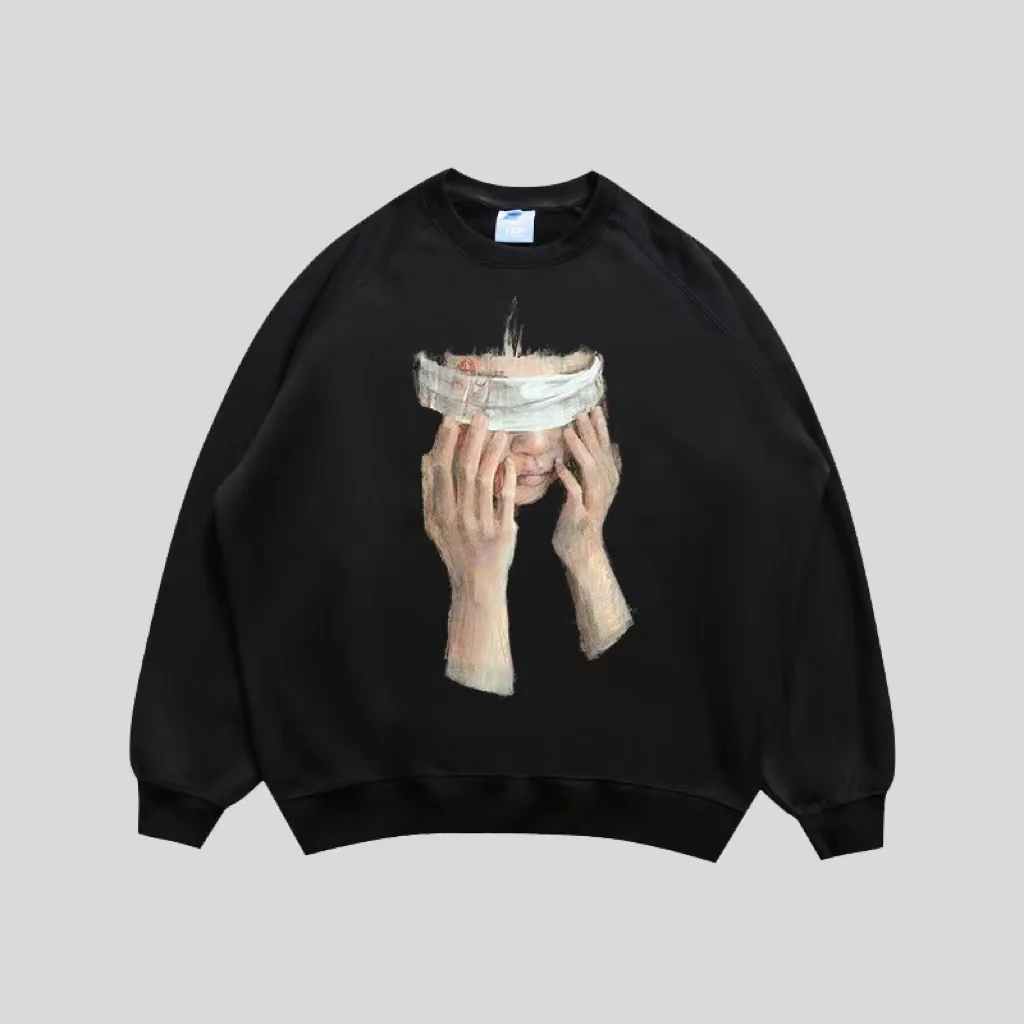 FLOATINGKA "BLINDME"LONG SLEEVES T-SHIRT Black