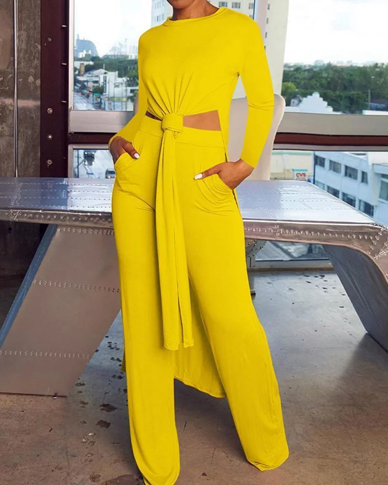 Multicolor Sports Two-piece Suit