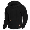 Men's Hoodie Outdoor Sports Solid Color Long Sleeve Daily Tops Apricot by Inlyline