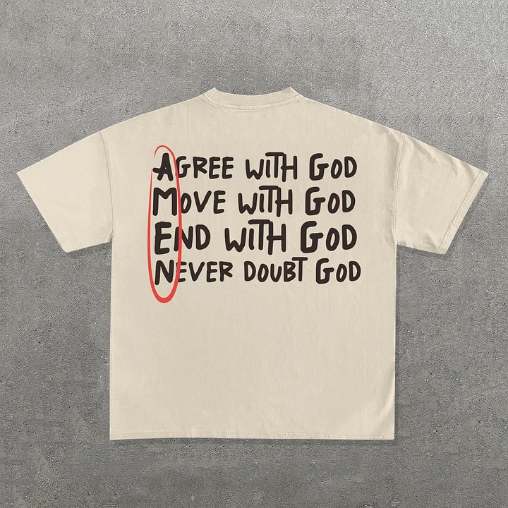 Amen God Graphic Cotton Short Sleeve T-Shirt - SOPULA