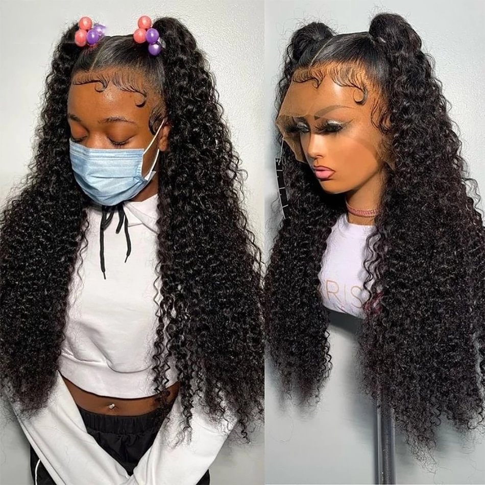 30 40 Inch Loose Deep Wave 13x4 13x6 Transparent Lace Frontal Curly Human Hair Wigs 5x5 4x4 Lace Closure Wigs for Black Women US Mall Lifes