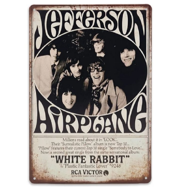 Jefferson Airplane - Vintage Tin Signs/Wooden Signs 8*12Inch/12*16Inch