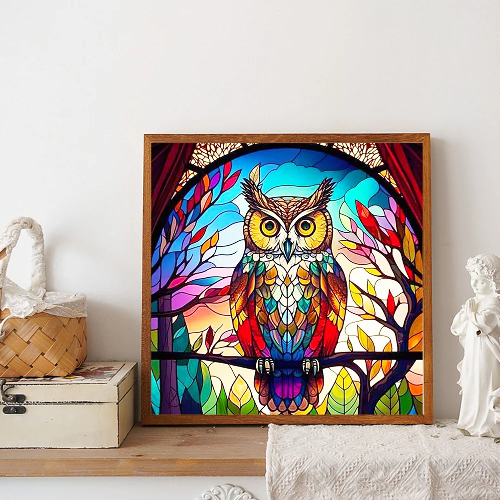 Diamond Painting - Full Round Drill - Owl(Canvas|30*30cm)
