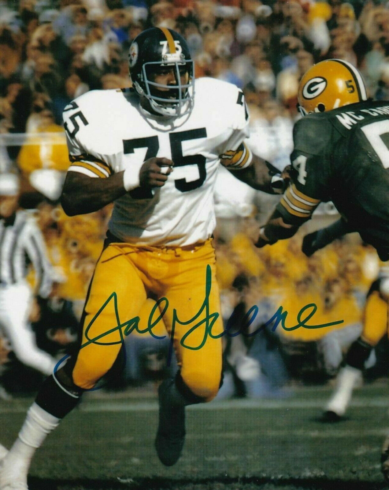 Mean Joe Greene Autographed Signed 8x10 Photo Poster painting NFL HOF Steelers REPRINT