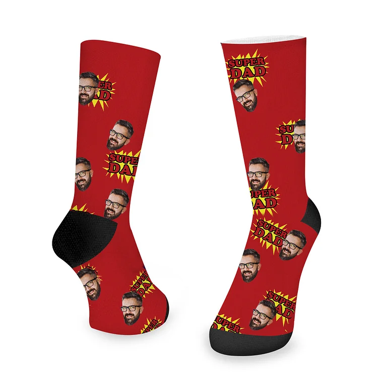 Personalized Face Photo Socks Funny Print Gifts for Family