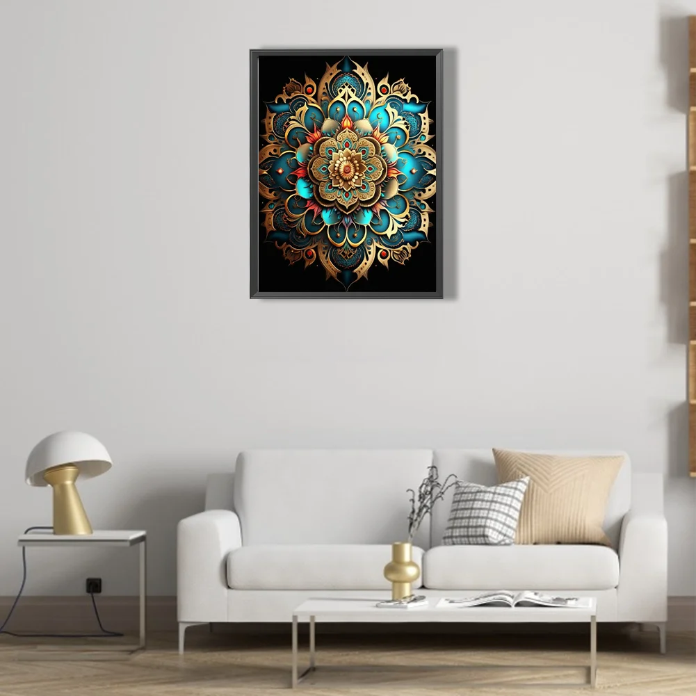 Full Round Diamond Painting 40*50cm - Metal Mandala