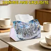Diamond Painting PU Snow Wolf Tissue Box Tissue Holder