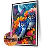 >SALE<5D DIY Full Square Drill Diamond Painting Owl Kit Home Decor Art 45x65cm