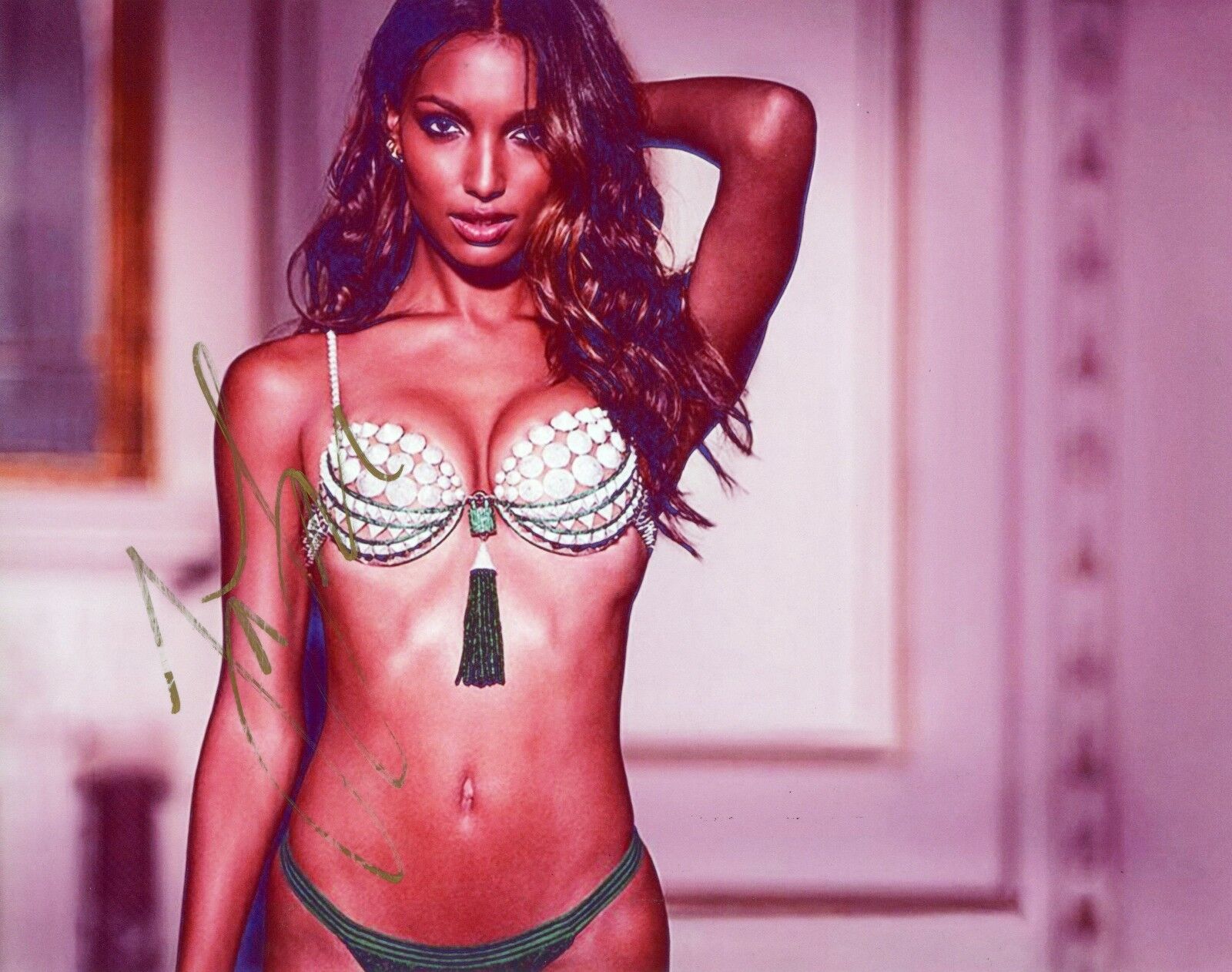 ~~ JASMINE TOOKES Authentic Hand-Signed Victoria's Secret Angel