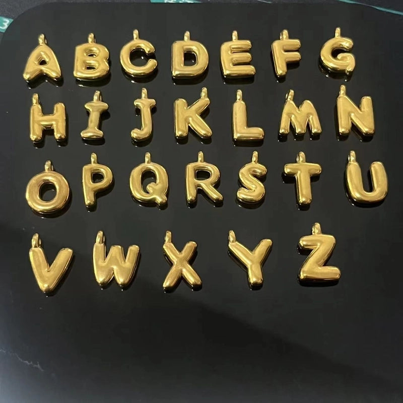 1 Piece 14*19mm 304 Stainless Steel 18K Gold Plated Letter Polished Pendant Jewelry Accessories