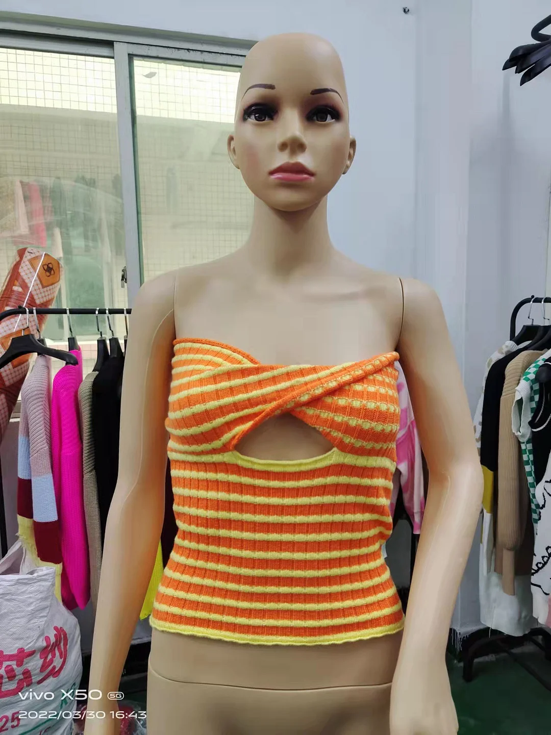 Toloer Toloer And Summer 2024 Sweater Hot Style Women's Sexy Striped Sweater Knit Strap Wipe-Outfit Ideas