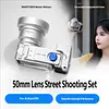 MARTVSEN External 50mm Lens Street Photography Kit with Handle, Cage, and High-End Accessories for Portrait and Street Shooting - Compatible with DJI Action 4/5/6