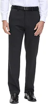 Soojun Men's Classic Fit Flex Waist Flat Front Dress Pant