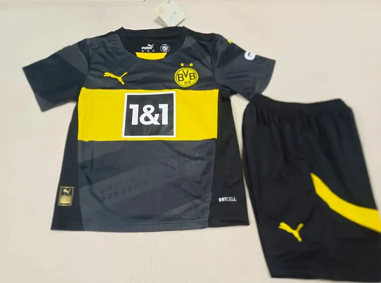 24-25 season Dortmund away kids clothing