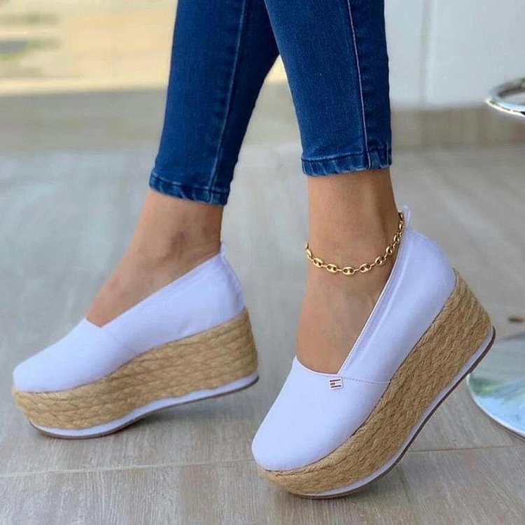 Women's Casual Platform Wedge Loafers -loafers