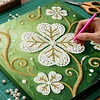 (25x25cm)DIY Pearl Painting Lucky Leaf Framed Handmade Pearl Painting Art Craft Kit Living Home Decor