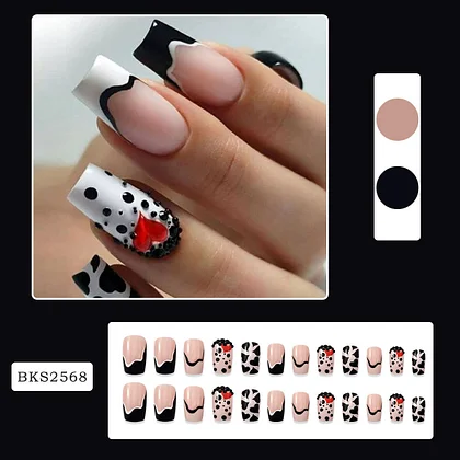 Anti Valentines Day Nails - January Nails - Valentine's Day Nails 24pcs 0003 Godfrey Whale Shark