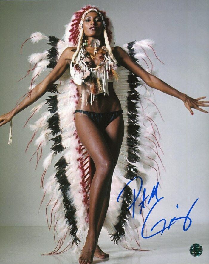 PAM GRIER Autographed Original 8x10 Photo Poster painting LOA TTM